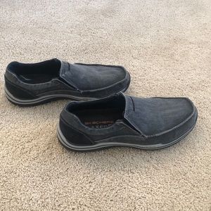 Skechers slip on gray shoes size 11.5